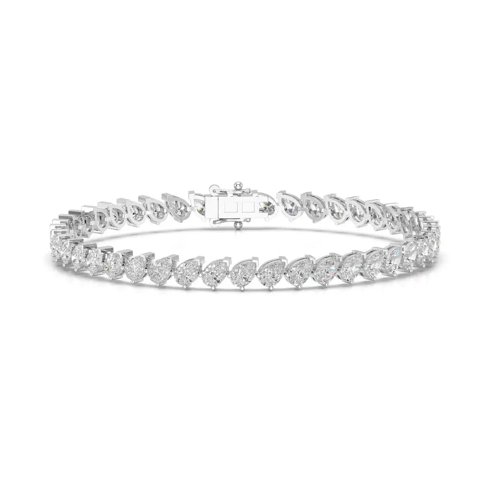 7.30 CT Pear Cut Diamond Bezel Tennis Bracelet Jama Jewels