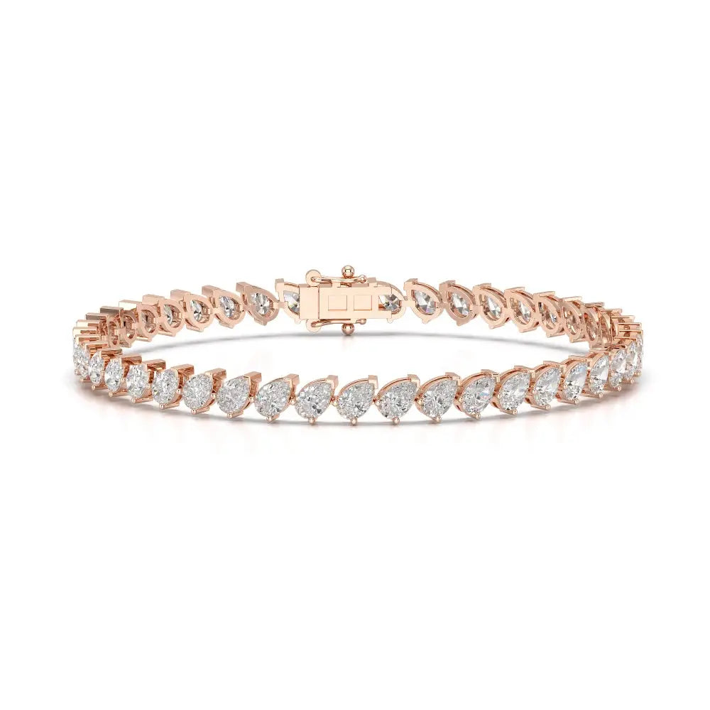 7.30 CT Pear Cut Diamond Bezel Tennis Bracelet Jama Jewels