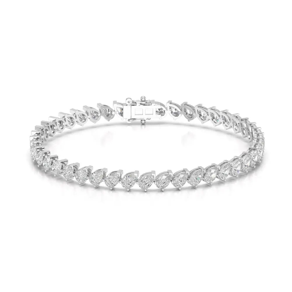 7.30 CT Pear Cut Diamond Bezel Tennis Bracelet Jama Jewels