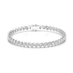 7.30 CT Pear Cut Diamond Bezel Tennis Bracelet Jama Jewels