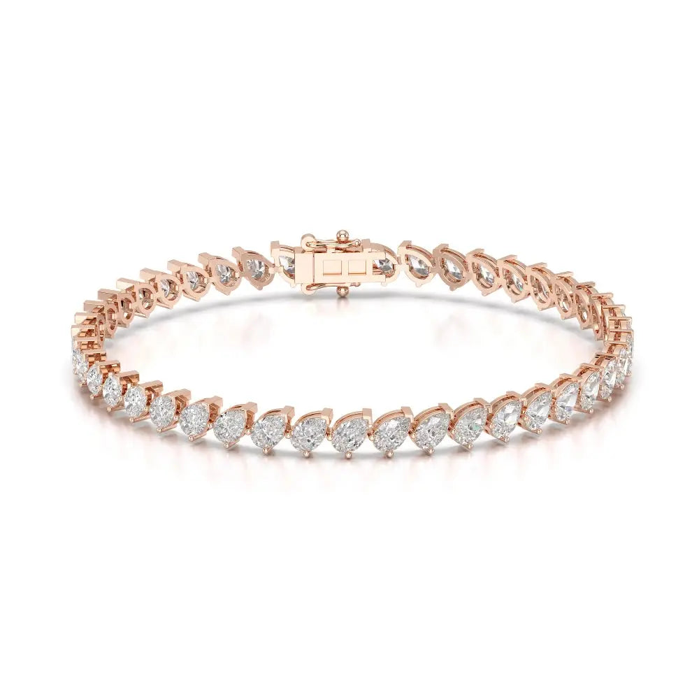 7.30 CT Pear Cut Diamond Bezel Tennis Bracelet Jama Jewels