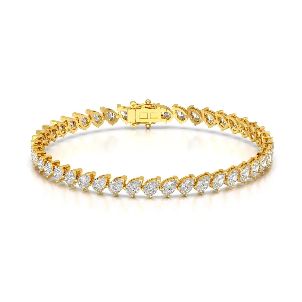 7.30 CT Pear Cut Diamond Bezel Tennis Bracelet Jama Jewels