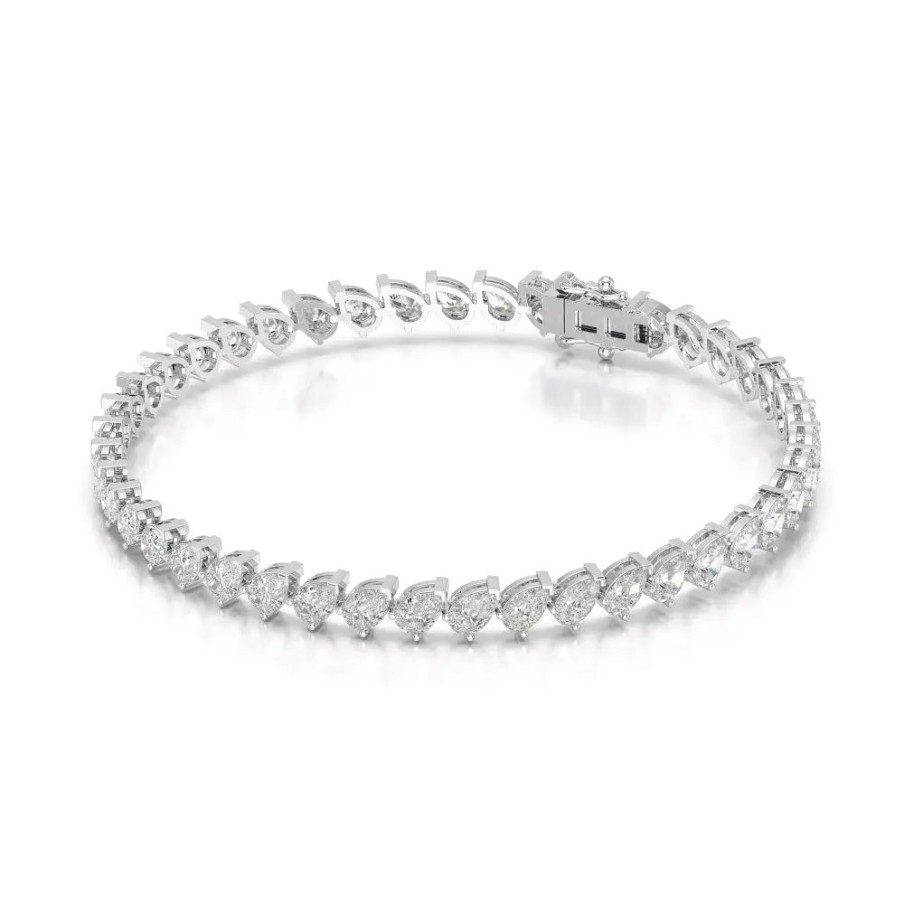 7.30 CT Pear Cut Diamond Bezel Tennis Bracelet Jama Jewels