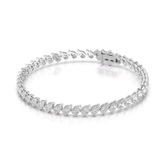 7.30 CT Pear Cut Diamond Bezel Tennis Bracelet Jama Jewels