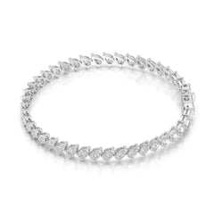 7.30 CT Pear Cut Diamond Bezel Tennis Bracelet Jama Jewels