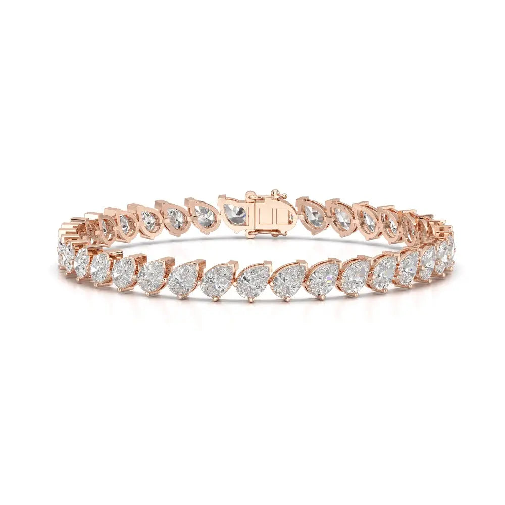 11.55 CT Pear Cut Diamond Bezel Tennis Bracelet Jama Jewels