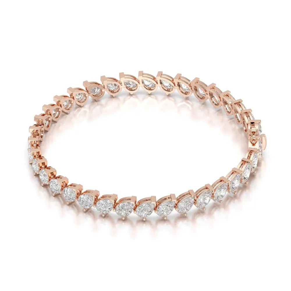11.55 CT Pear Cut Diamond Bezel Tennis Bracelet Jama Jewels