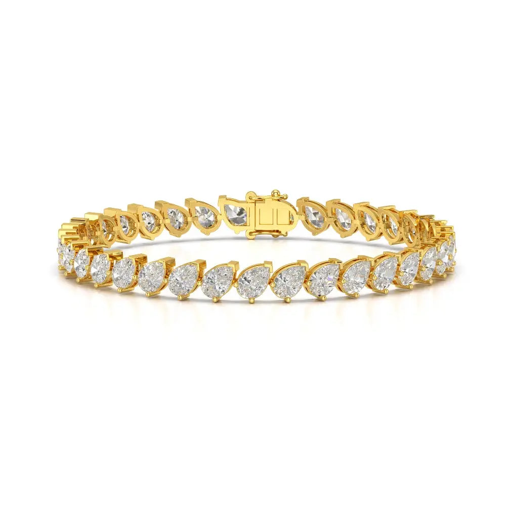 11.55 CT Pear Cut Diamond Bezel Tennis Bracelet Jama Jewels