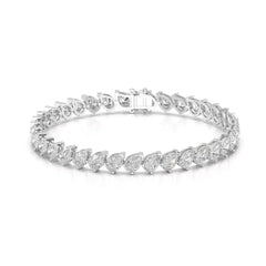 11.55 CT Pear Cut Diamond Bezel Tennis Bracelet Jama Jewels