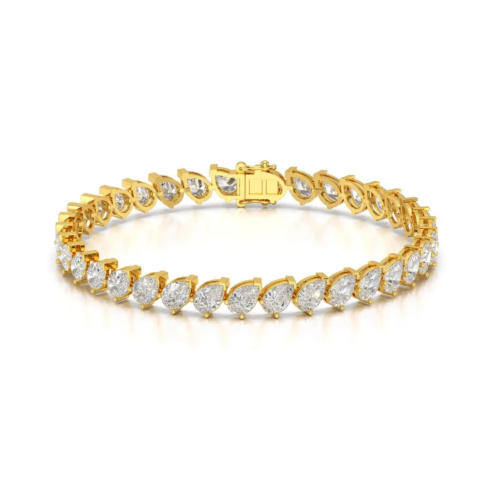 11.55 CT Pear Cut Diamond Bezel Tennis Bracelet Jama Jewels