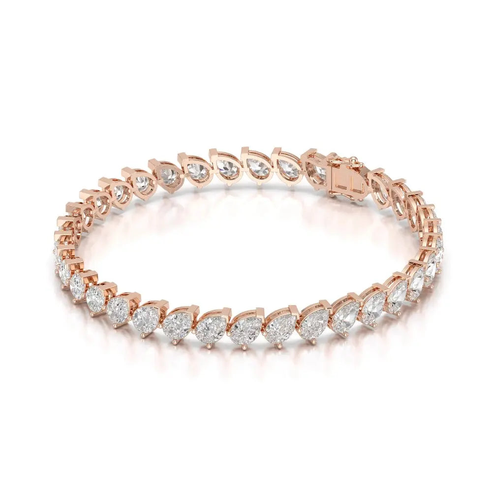 11.55 CT Pear Cut Diamond Bezel Tennis Bracelet Jama Jewels