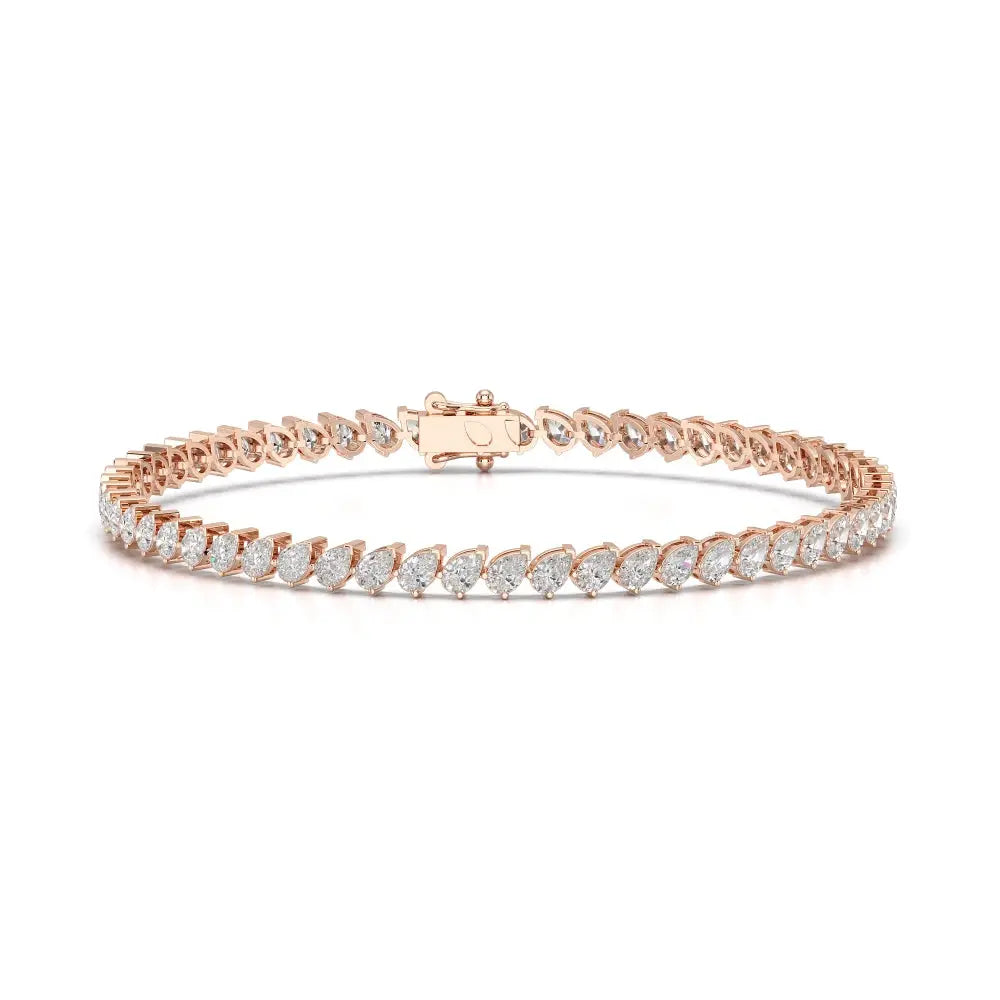 4.40 CT Pear Cut Diamond Bezel Tennis Bracelet Jama Jewels