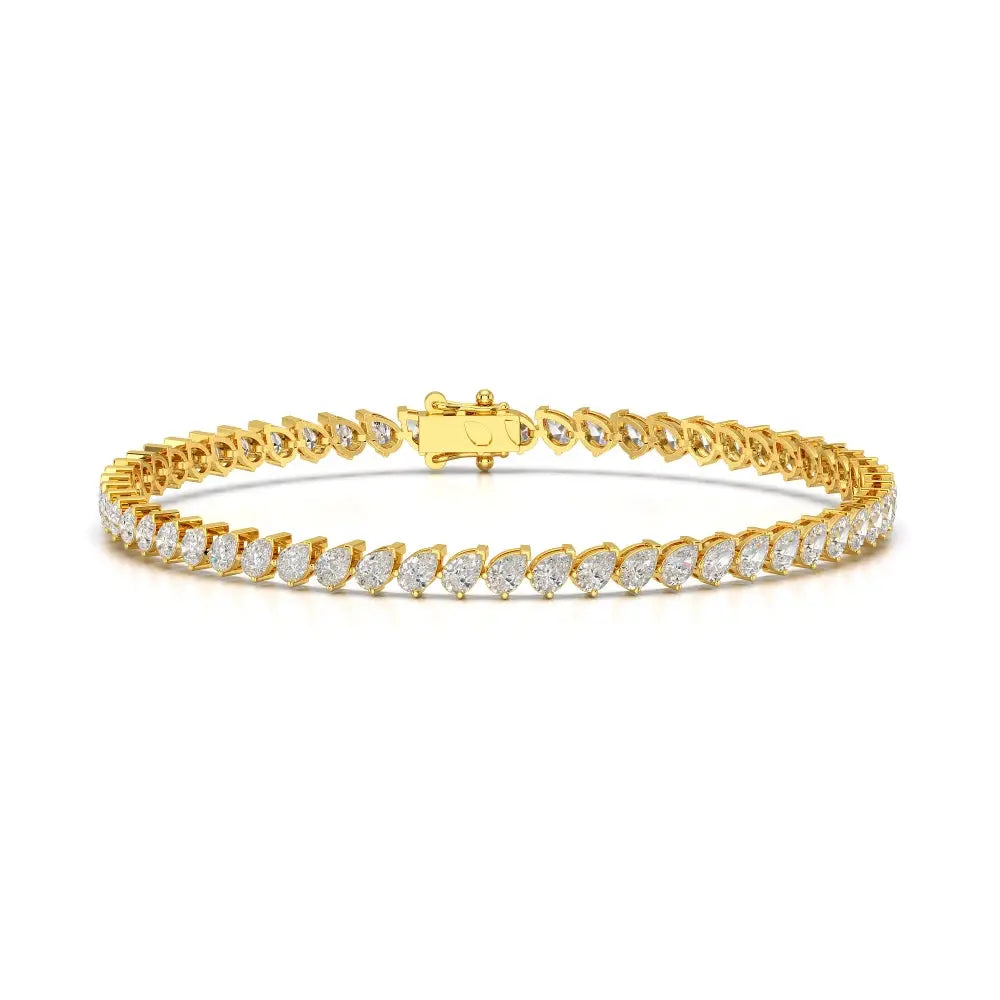 4.40 CT Pear Cut Diamond Bezel Tennis Bracelet Jama Jewels