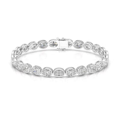 10.40 CT Oval Cut Diamond Bezel Tennis Bracelet Jama Jewels