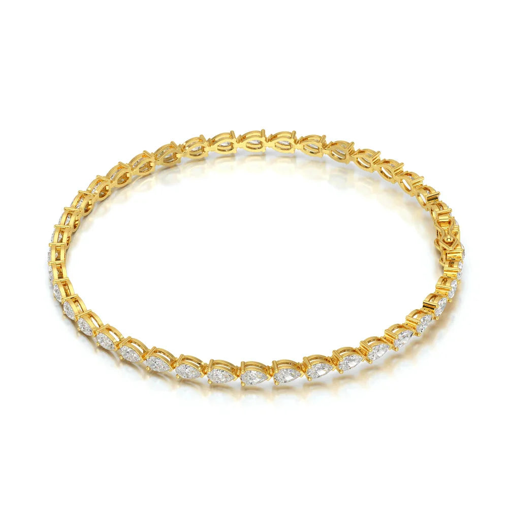 5.10 CT Pear Cut Diamond Tennis Bracelet Jama Jewels