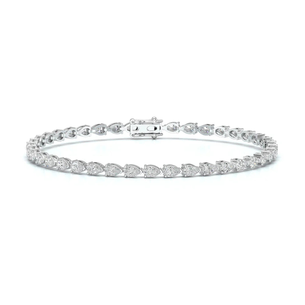 5.10 CT Pear Cut Diamond Tennis Bracelet Jama Jewels