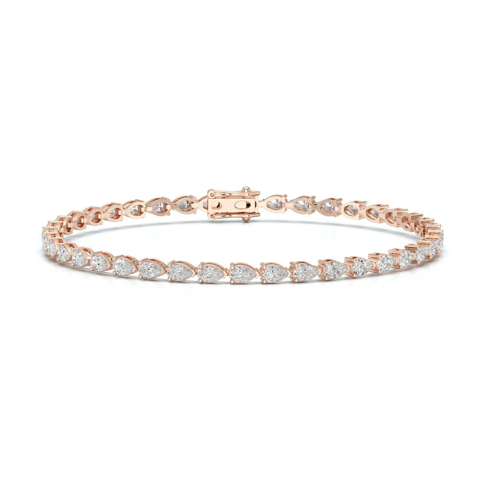 5.10 CT Pear Cut Diamond Tennis Bracelet Jama Jewels
