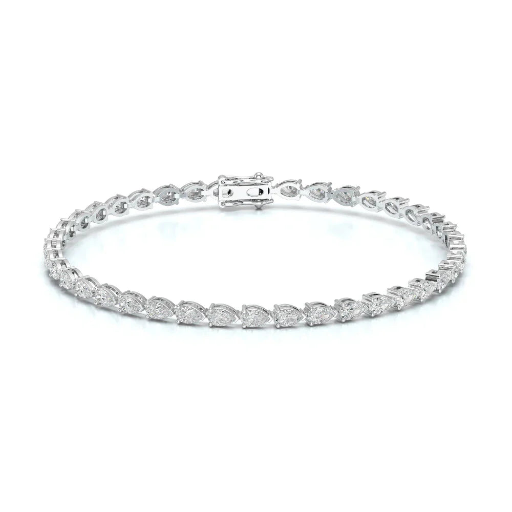 5.10 CT Pear Cut Diamond Tennis Bracelet Jama Jewels
