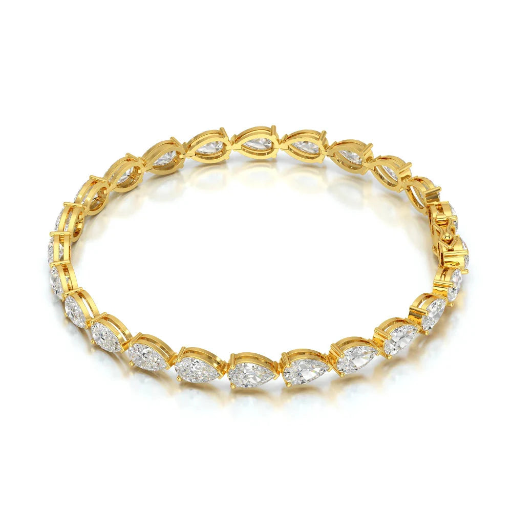 10 CT Pear Cut Diamond Tennis Bracelet Jama Jewels
