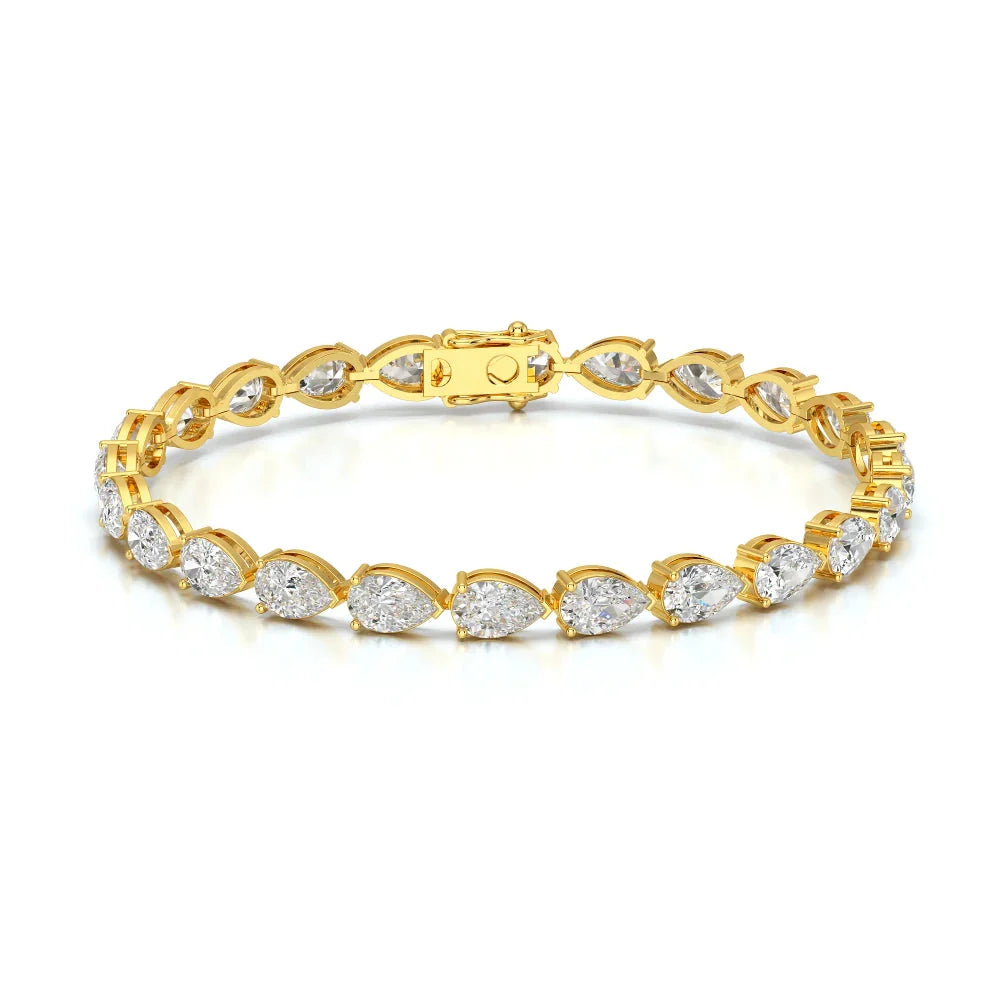 10 CT Pear Cut Diamond Tennis Bracelet Jama Jewels
