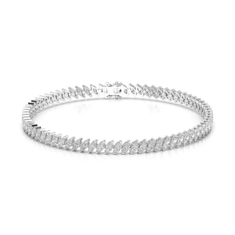 5 CT Marquise Cut Diamond Bezel Tennis Bracelet Jama Jewels