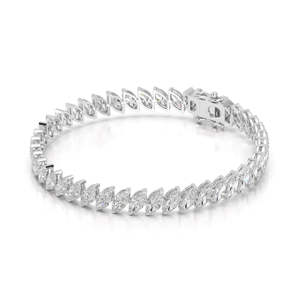 9.60 CT Marquise Cut Diamond Bezel Tennis Bracelet Jama Jewels
