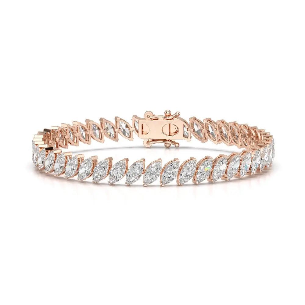 9.60 CT Marquise Cut Diamond Bezel Tennis Bracelet Jama Jewels