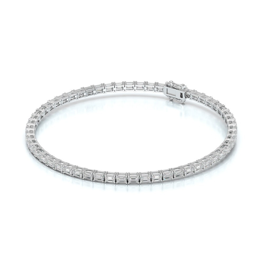 5.10 CT Emerald Cut Diamond Tennis Bracelet Jama Jewels