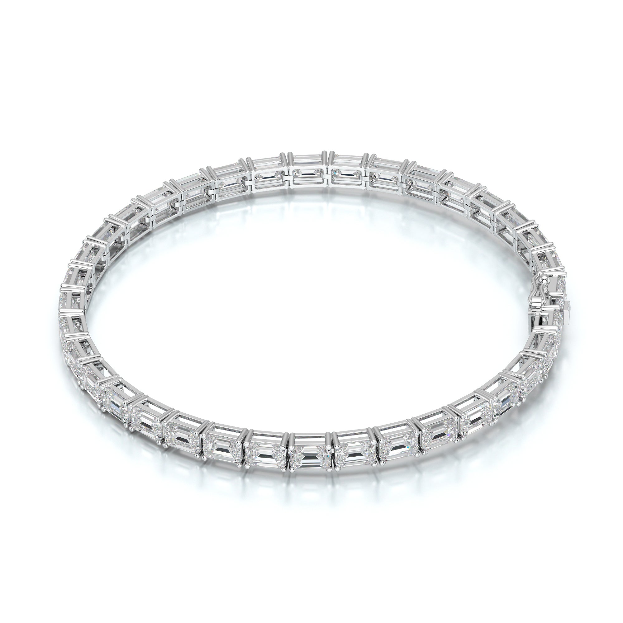 10.25 CT Emerald Cut Diamond Tennis Bracelet Jama Jewels