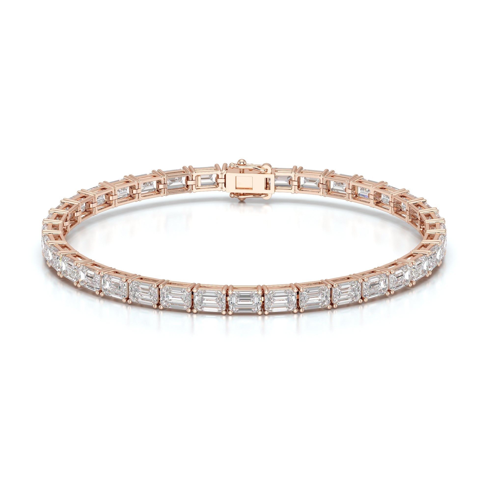 10.25 CT Emerald Cut Diamond Tennis Bracelet Jama Jewels