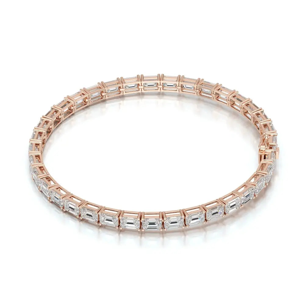 12.25 CT Emerald Cut Diamond Tennis Bracelet Jama Jewels