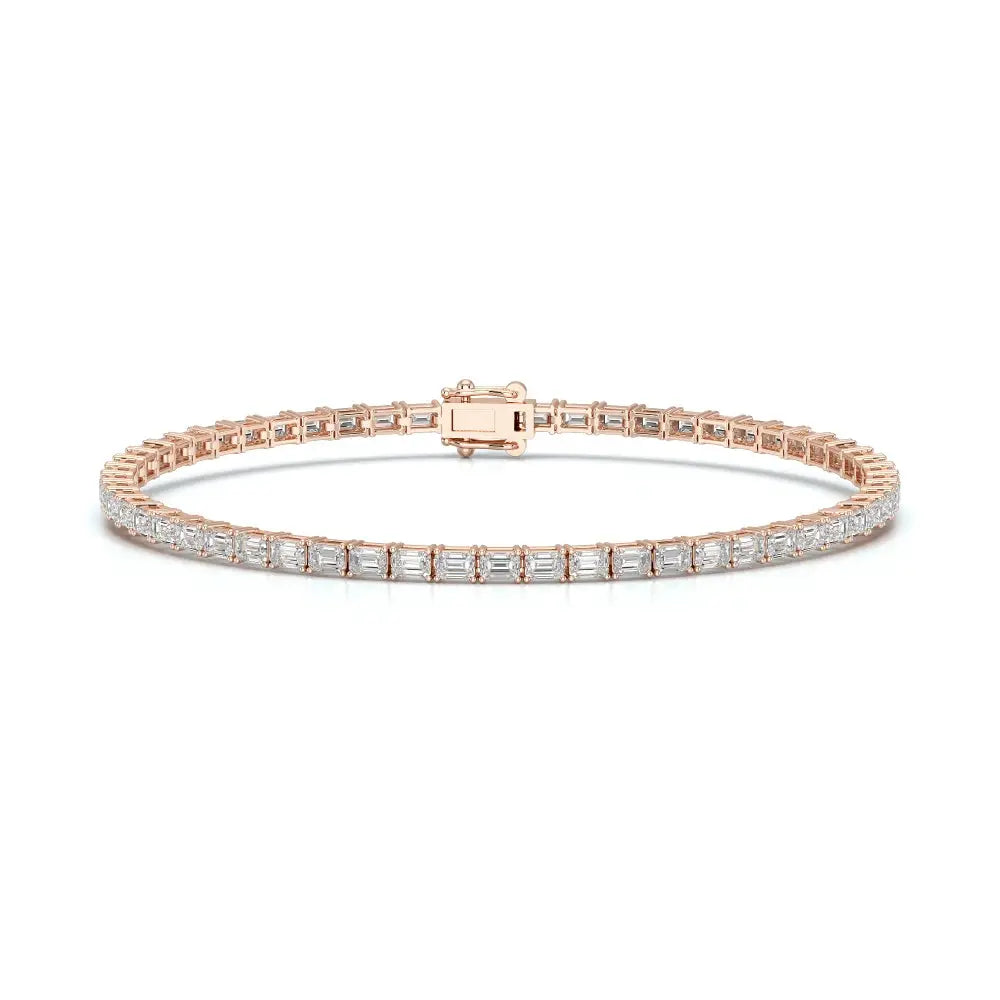 3.85 CT Emerald Cut Diamond Tennis Bracelet Jama Jewels