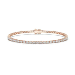 5.16 CT Oval Cut Diamond Tennis Bracelet Rose Gold