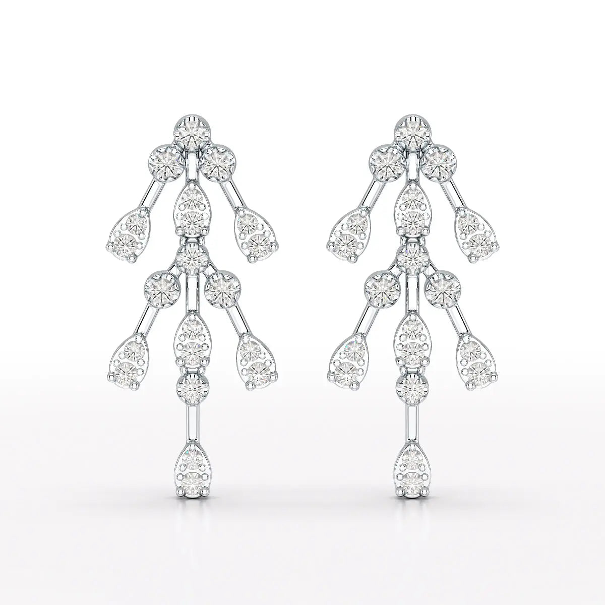 0.46 CT Lab Diamond Dangle Earring - Jama Jewels 