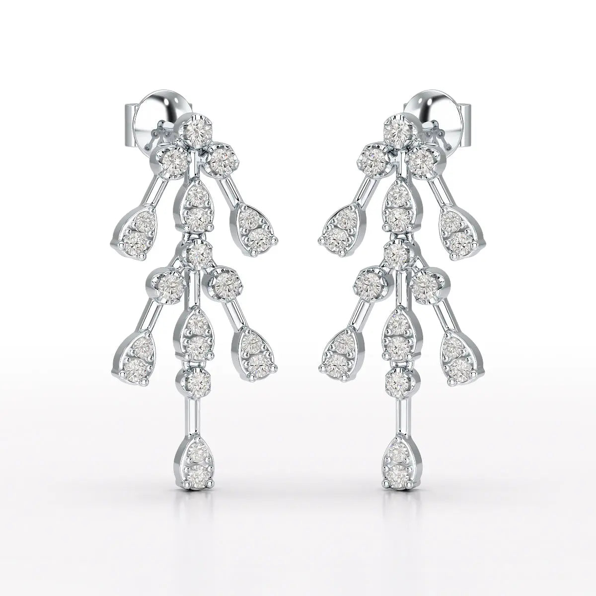 0.46 CT Lab Diamond Dangle Earring - Jama Jewels 