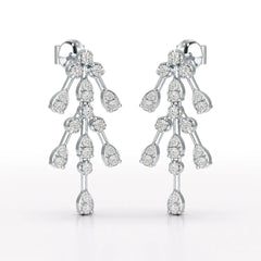 0.46 CT Lab Diamond Dangle Earring - Jama Jewels 