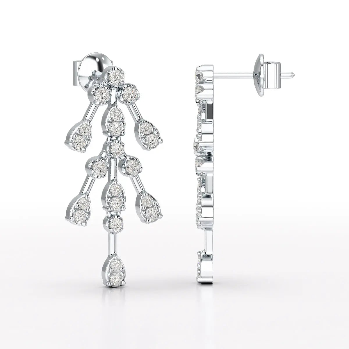 0.46 CT Lab Diamond Dangle Earring - Jama Jewels 