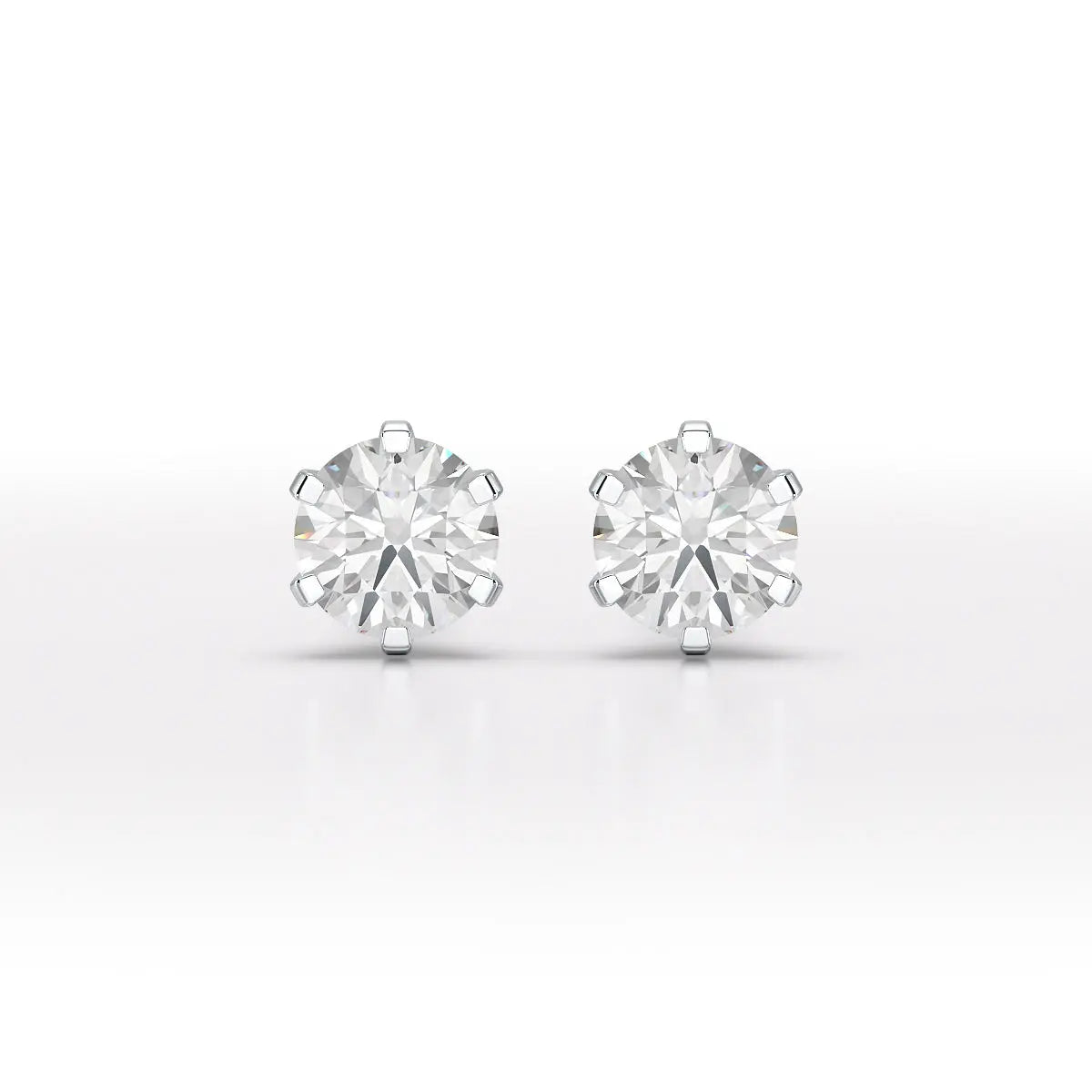 1.68 CT Round Lab Diamond Stud Earrings - Jama Jewels 