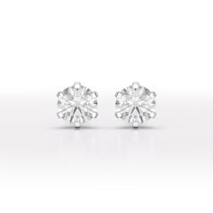 1.68 CT Round Lab Diamond Stud Earrings - Jama Jewels 