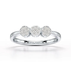 0.21 CT Round Shape Lab Diamonds Engagement Ring - Jama Jewels 