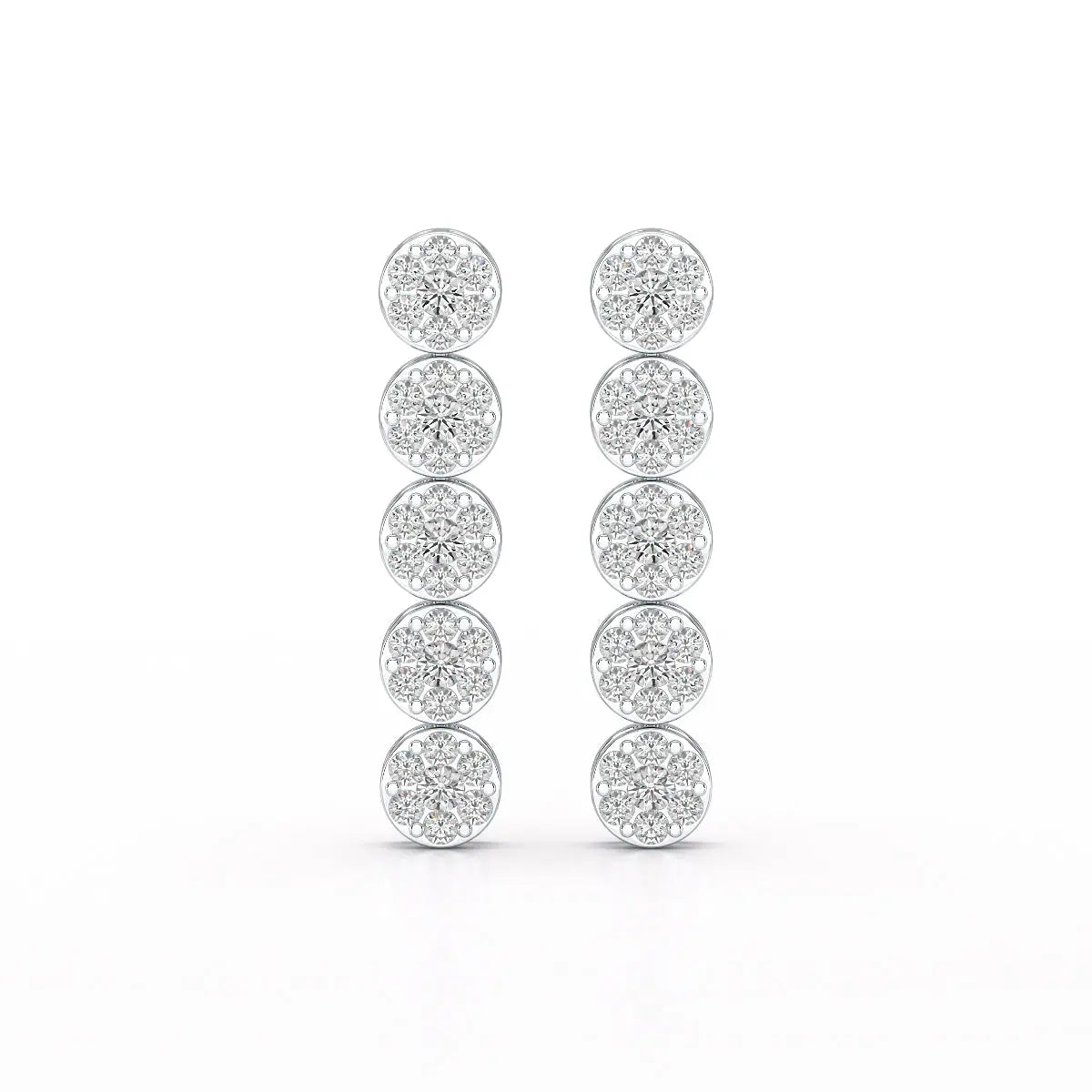 1.92 CT Diamond Designed Wedding Earrings - Jama Jewels 