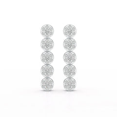1.92 CT Diamond Designed Wedding Earrings - Jama Jewels 