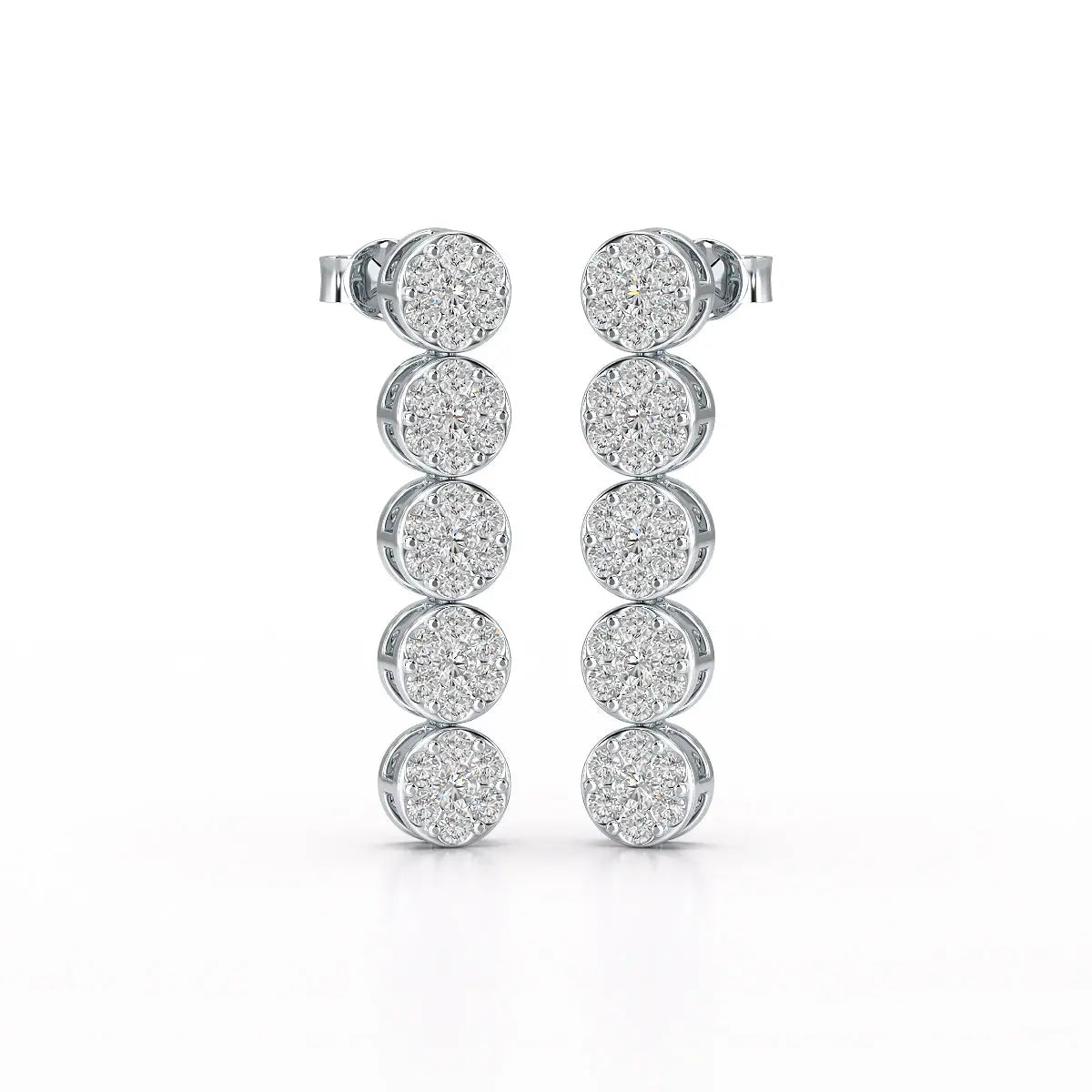 1.92 CT Diamond Designed Wedding Earrings - Jama Jewels 