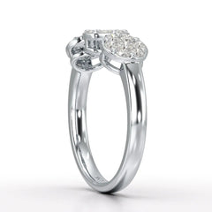 0.57 CT Lab Grown Round Shape Simple Wedding Ring - Jama Jewels 