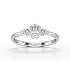 0.13 CT Round White Lab Grown Diamond Ring - Jama Jewels 