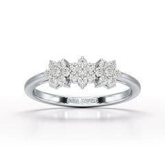 0.33 CT Simple Round Cut Lab Diamond Engagement Ring - Jama Jewels 