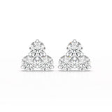 2 CT Three Stone Round Lab Diamond Earring