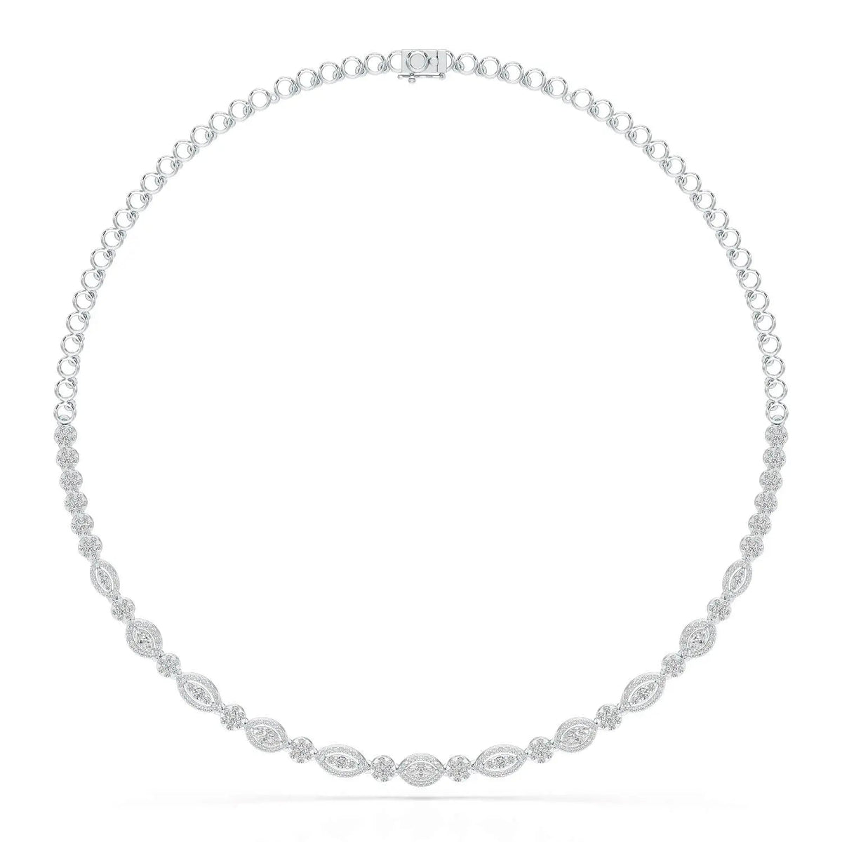 4.53 CT Marquise Cut Lab Diamond Necklace
