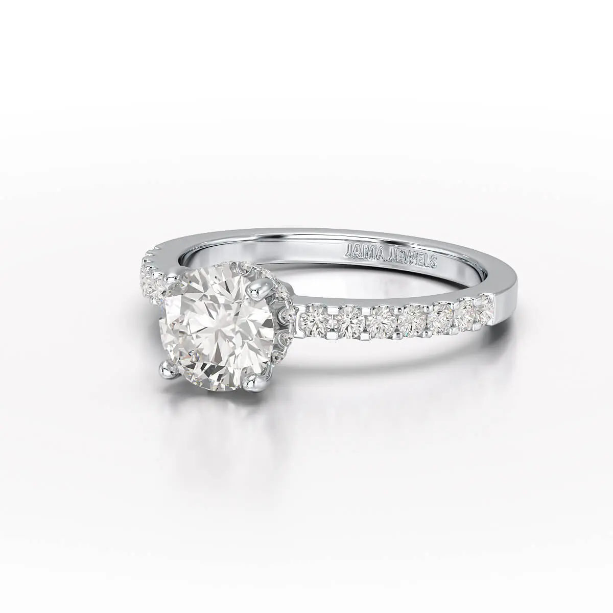 1.36 CT Round Cut Lab Grown Diamond Ring Jama Jewels