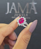 1.61 CT Lab Grown Oval Cut Gemstone Ring with Side Diamonds(Ready for Delivery)